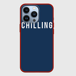 Чехол для iPhone 13 Pro C H I L L I N G, цвет: 3D-красный