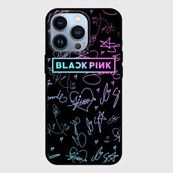 Чехол для iPhone 13 Pro NEON BLACKPINK АВТОГРАФЫ, цвет: 3D-черный