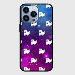 Чехол для iPhone 13 Pro UNDERTALE DOGS PATTERN SPACE, цвет: 3D-черный