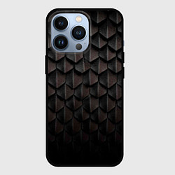 Чехол для iPhone 13 Pro Чешуя Дракона black edition, цвет: 3D-черный
