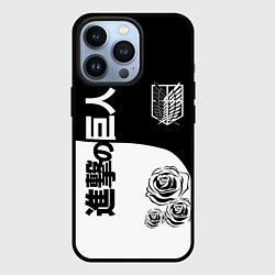 Чехол для iPhone 13 Pro Розы Атака Титанов, цвет: 3D-черный