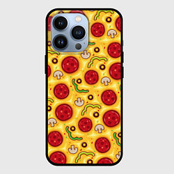 Чехол для iPhone 13 Pro Pizza salami, цвет: 3D-черный