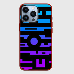 Чехол для iPhone 13 Pro Неоновая геометрия Neon, цвет: 3D-красный