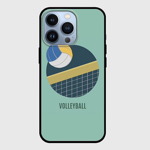 Чехол iPhone 13 Pro Volleyball Спорт / 3D-Черный – фото 1