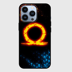 Чехол для iPhone 13 Pro GOD OF WAR CRATOS FIRE SYMBOL RUNE, цвет: 3D-черный
