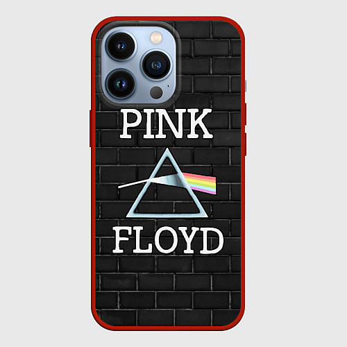 Чехол iPhone 13 Pro PINK FLOYD LOGO - ПИНК ФЛОЙД ЛОГОТИП / 3D-Красный – фото 1