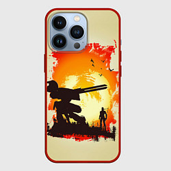 Чехол для iPhone 13 Pro Снейк и Метал Гир, цвет: 3D-красный