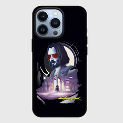 Чехол для iPhone 13 Pro Cyberpunk 2077 Киану в игре, цвет: 3D-черный