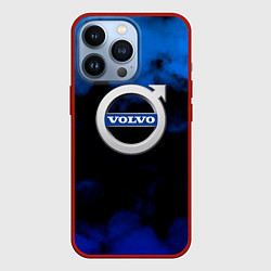 Чехол для iPhone 13 Pro Volvo: Облака, цвет: 3D-красный