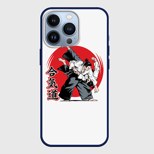 Чехол iPhone 13 Pro Айкидо Aikido / 3D-Тёмно-синий – фото 1