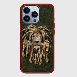 Чехол для iPhone 13 Pro Лев в дредах, цвет: 3D-красный
