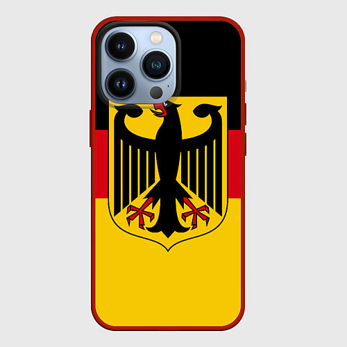 Чехол iPhone 13 Pro Германия - Germany / 3D-Красный – фото 1