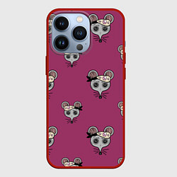 Чехол для iPhone 13 Pro Ниндзя-мыши Клинок, рассекающий демонов Kimetsu no, цвет: 3D-красный