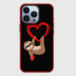 Чехол для iPhone 13 Pro Ленивая любовь, цвет: 3D-красный