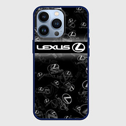 Чехол для iPhone 13 Pro LEXUS SPORT PATTERN, цвет: 3D-тёмно-синий
