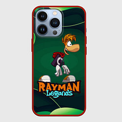 Чехол для iPhone 13 Pro Rayman Legends Green, цвет: 3D-красный