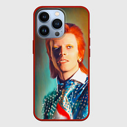 Чехол для iPhone 13 Pro Ziggy Stardust Portrait, цвет: 3D-красный
