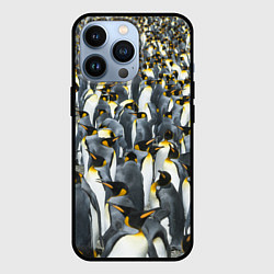 Чехол для iPhone 13 Pro Пингвины Penguins, цвет: 3D-черный