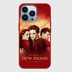 Чехол для iPhone 13 Pro Новая луна, цвет: 3D-красный