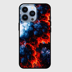 Чехол для iPhone 13 Pro 3D ЯДЕРНЫЙ КОСМИЧЕСКИЙ ВЗРЫВ ОГОНЬ, цвет: 3D-черный