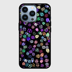 Чехол для iPhone 13 Pro Неоновые жуки, цвет: 3D-черный