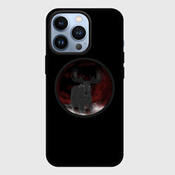 Чехол для iPhone 13 Pro Лось - дух, тотемное животное, цвет: 3D-черный