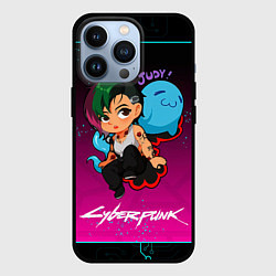 Чехол iPhone 13 Pro Judy art cyberpunk2077