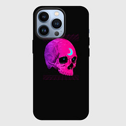 Чехол для iPhone 13 Pro Неоновый череп с огоньками, цвет: 3D-черный