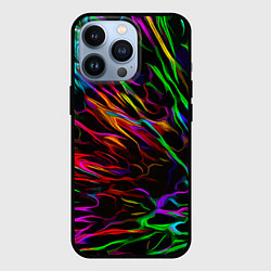Чехол для iPhone 13 Pro Neon pattern Vanguard, цвет: 3D-черный
