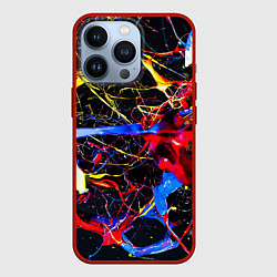 Чехол для iPhone 13 Pro Импрессионизм Vanguard neon pattern, цвет: 3D-красный