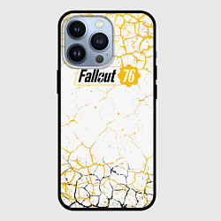 Чехол для iPhone 13 Pro Fallout 76 Жёлтая выжженная пустошь, цвет: 3D-черный