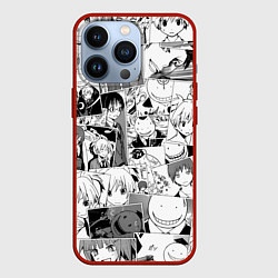 Чехол для iPhone 13 Pro Ansatsu kyoshitsu pattern, цвет: 3D-красный