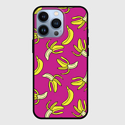 Чехол для iPhone 13 Pro Banana pattern Summer Color, цвет: 3D-черный