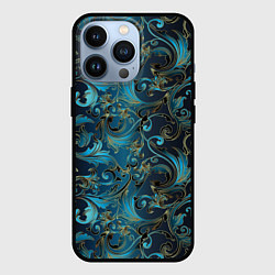 Чехол для iPhone 13 Pro Blue Abstract Узоры, цвет: 3D-черный