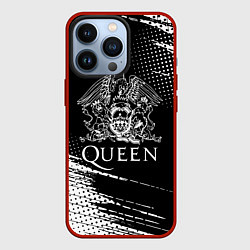 Чехол для iPhone 13 Pro Queen герб квин, цвет: 3D-красный