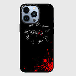 Чехол для iPhone 13 Pro Stray kids Автографы, цвет: 3D-черный