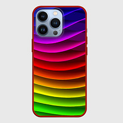 Чехол для iPhone 13 Pro Color line neon pattern Abstraction Summer 2023, цвет: 3D-красный