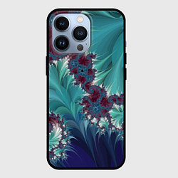 Чехол для iPhone 13 Pro Фрактальный растительный паттерн Fractal Plant Pat, цвет: 3D-черный