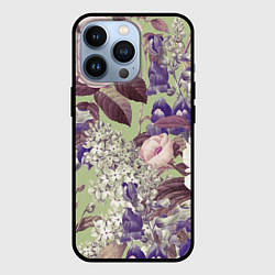 Чехол для iPhone 13 Pro Цветы Чудесный Садовый Узор, цвет: 3D-черный