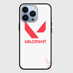 Чехол для iPhone 13 Pro ВАЛОРАНТ Valorant - Паттерн надписи, цвет: 3D-черный