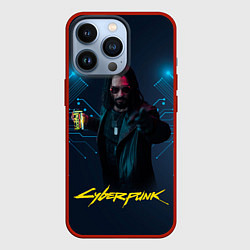 Чехол для iPhone 13 Pro Johnny Cyberpunk2077, цвет: 3D-красный