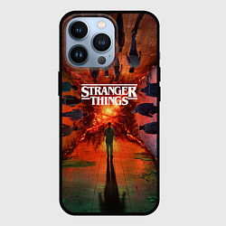 Чехол для iPhone 13 Pro Stranger Things 4 Измерения, цвет: 3D-черный