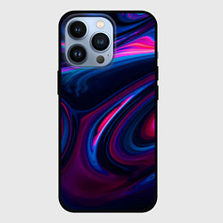 Чехол для iPhone 13 Pro Неоновые разводы Neon streaks, цвет: 3D-черный