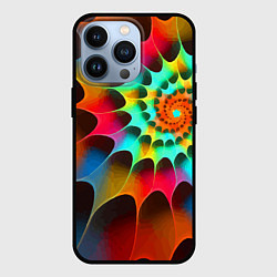 Чехол для iPhone 13 Pro Красочная неоновая спираль Colorful neon spiral, цвет: 3D-черный