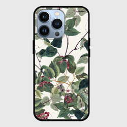 Чехол для iPhone 13 Pro Цветы Долихоса, цвет: 3D-черный