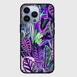 Чехол для iPhone 13 Pro Цветы Яркие Тропики, цвет: 3D-черный