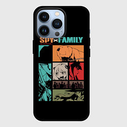 Чехол для iPhone 13 Pro SPY X FAMILY СЕМЬЯ ШПИОНА ВСЕ, цвет: 3D-черный