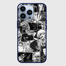 Чехол для iPhone 13 Pro Хэллсинг паттерн Hellsing, цвет: 3D-тёмно-синий