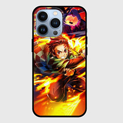 Чехол для iPhone 13 Pro Клинок, рассекающий демонов Demon Slayer, цвет: 3D-черный