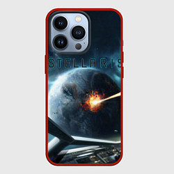 Чехол для iPhone 13 Pro Stellaris взрыв звезды лучом с космического корабл, цвет: 3D-красный